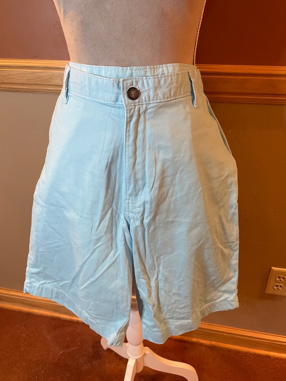 George Light Blue Men’s Flat-Front Casual Shorts